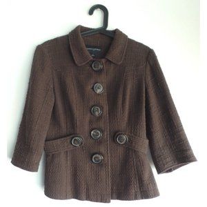 BANANA REPUBLIC Basketweave Tweedy Blazer, sz 6